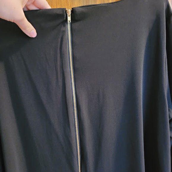 BNWT Additionelle Black Flare Trumpet Sleeve Dress 2x - Picture 9 of 9